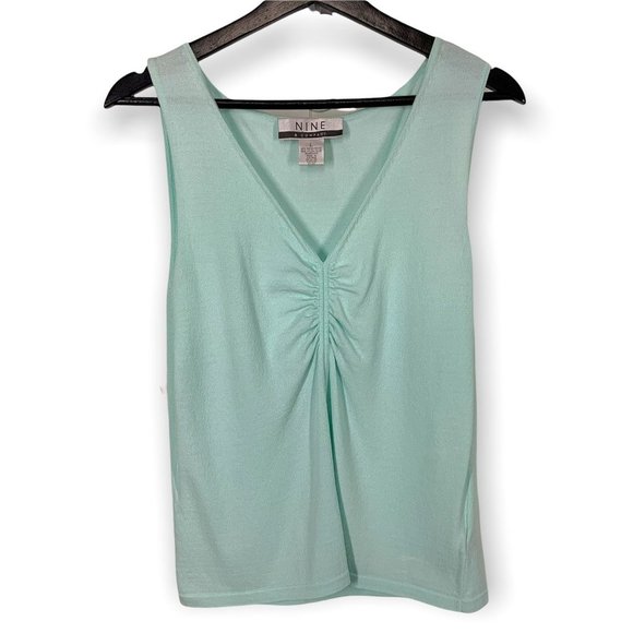 Vintage Y2K Nine & Co Ruched Bust Top Large - Picture 1 of 5